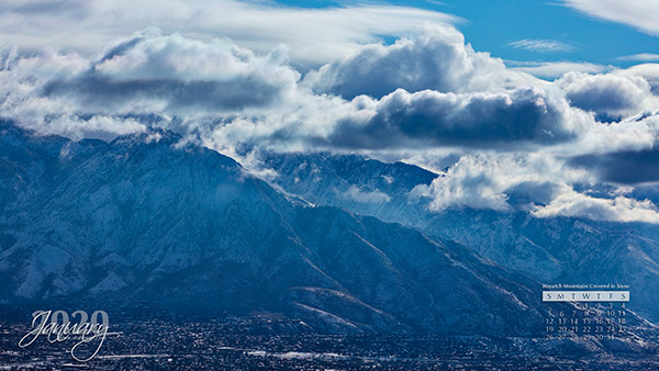 Snow on the Wasatch Mountains
